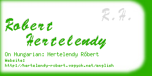 robert hertelendy business card