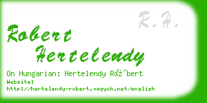 robert hertelendy business card